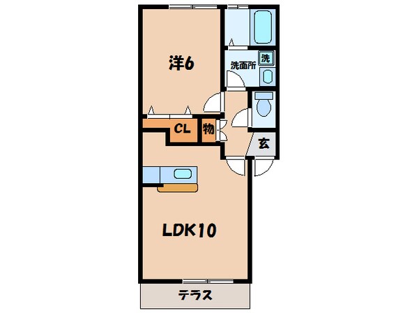 幸田駅 徒歩3分 1階の物件間取画像